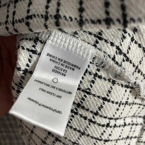 Anthropologie Bishop & Young Parker Tweed Cropped Jacket Windowpane M New - Picture 14 of 14